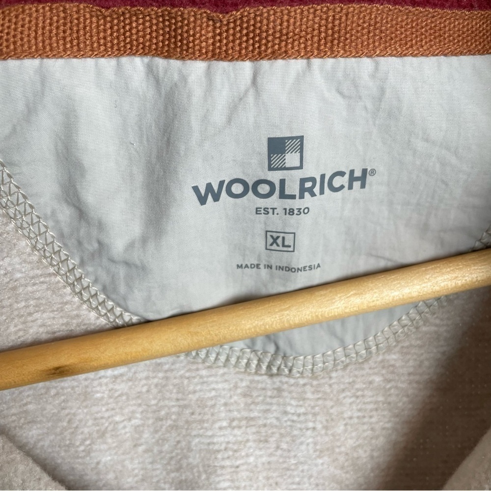 Woolrich 1/4 Snap T Drifter Knit Pullover Sweater Heather Knit Oatmeal Neutral - Picture 7 of 8